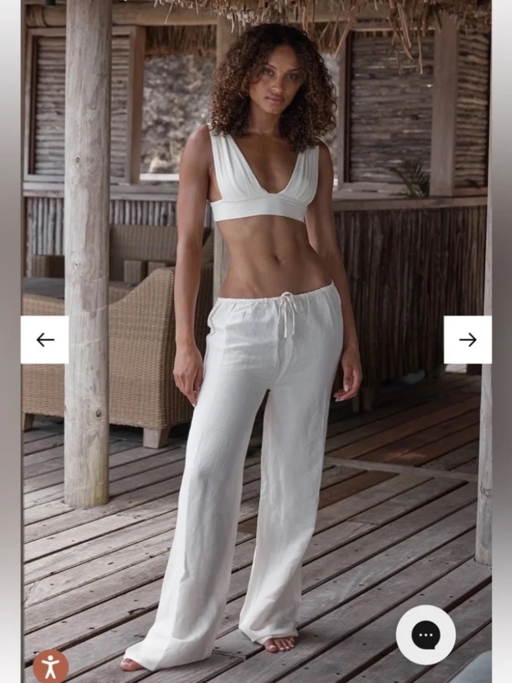 Monday Swimwear Belize Pants Ivory Size Petite